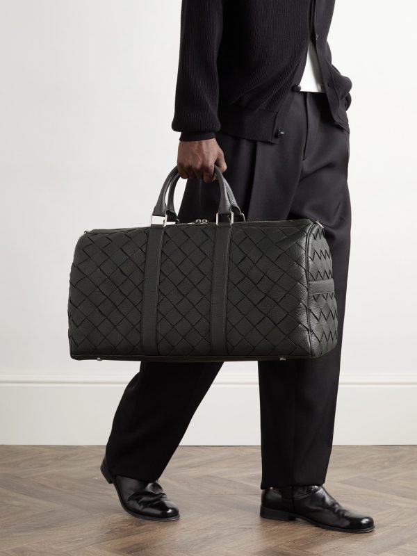 Intrecciato Full Grain Leather Duffle Bag - E2