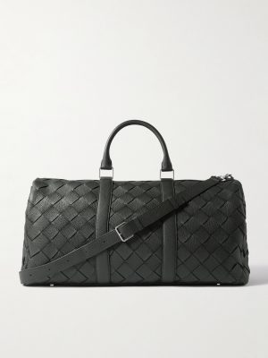 Intrecciato Full Grain Leather Duffle Bag