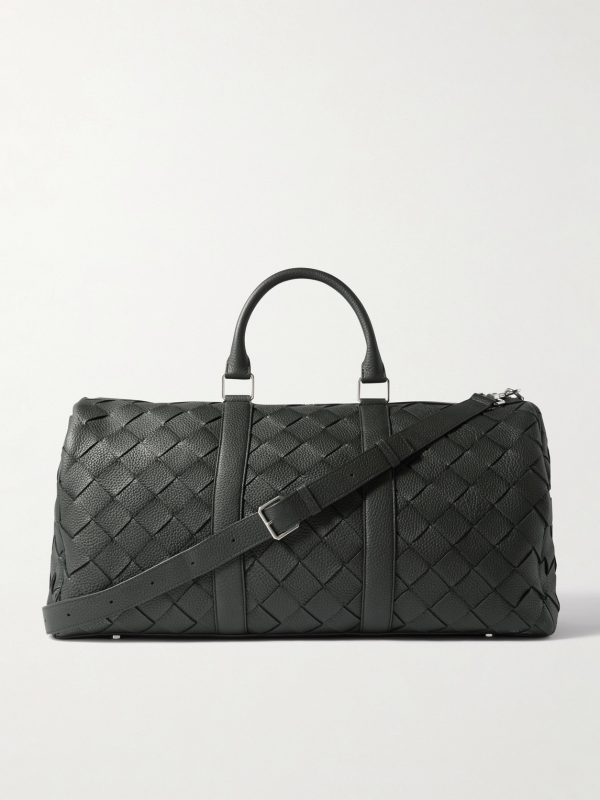 Intrecciato Full Grain Leather Duffle Bag