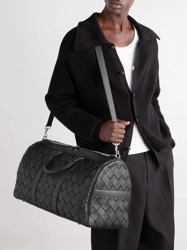Intrecciato Full Grain Leather Duffle Bag - OU