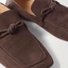 Knot-Detailed Leather-Trimmed Textured-Nubuck Loafers - CU Knot-Detailed Leather-Trimmed Textured-Nubuck Loafers - CU