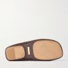 Knot-Detailed Leather-Trimmed Textured-Nubuck Loafers - E1 Knot-Detailed Leather-Trimmed Textured-Nubuck Loafers - E1