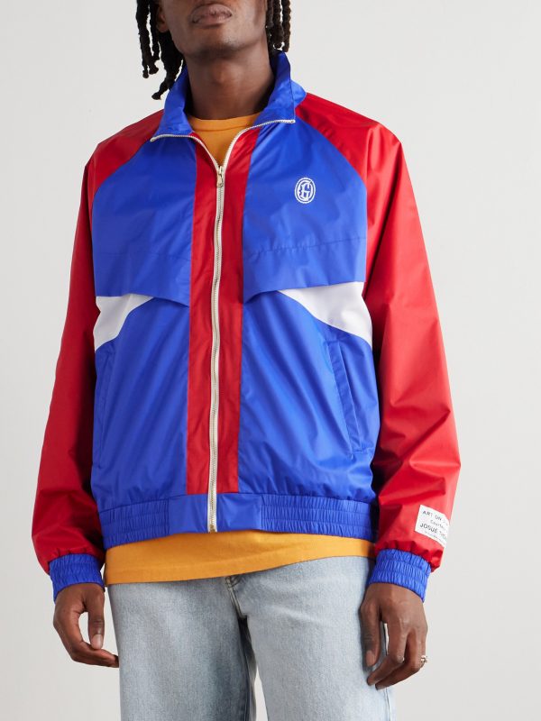 Jude Logo-Print Colour-Block Nylon-Ripstop Jacket - BK Jude Logo-Print Colour-Block Nylon-Ripstop Jacket - BK