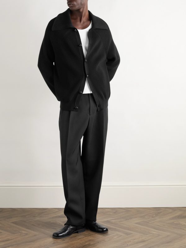 Ribbed Cotton Cardigan - OU Ribbed Cotton Cardigan - OU