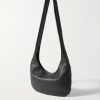Intrecciato Leather Messenger Bag - BK Intrecciato Leather Messenger Bag - BK