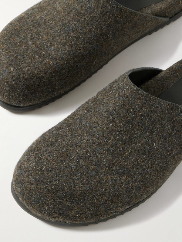 Granola Melton Wool Mules - CU Granola Melton Wool Mules - CU