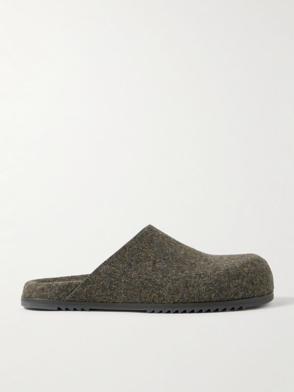 Granola Melton Wool Mules Granola Melton Wool Mules