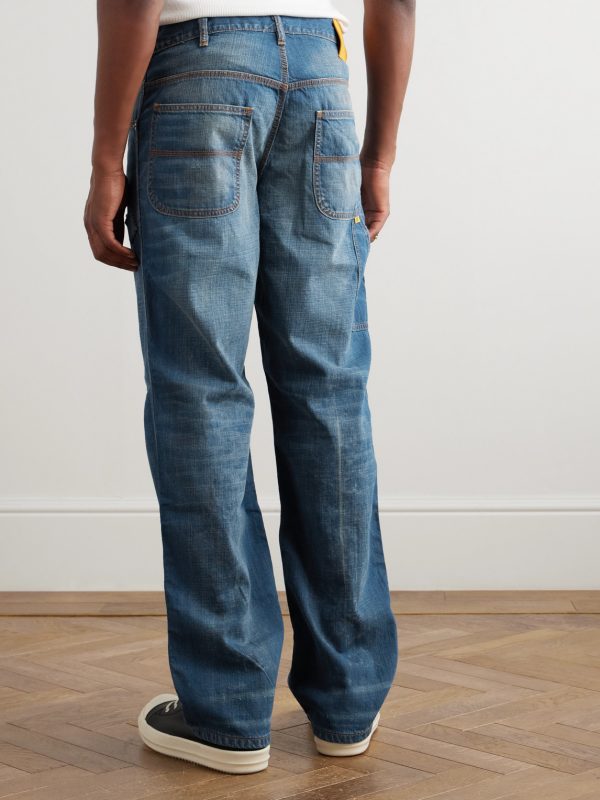 Bare Knuckle Straight-Leg Distressed Patchwork Jeans - BK Bare Knuckle Straight-Leg Distressed Patchwork Jeans - BK