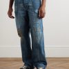 Bare Knuckle Straight-Leg Distressed Patchwork Jeans - FR Bare Knuckle Straight-Leg Distressed Patchwork Jeans - FR