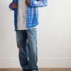 Bare Knuckle Straight-Leg Distressed Patchwork Jeans - OU Bare Knuckle Straight-Leg Distressed Patchwork Jeans - OU
