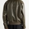 Intrecciato-Trimmed Leather Blouson Jacket - BK