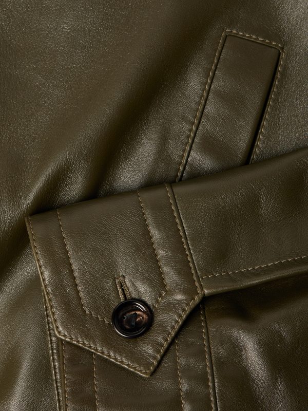 Intrecciato-Trimmed Leather Blouson Jacket - E1