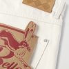 Wide-Leg Embellished Stone-Washed Jeans - CU