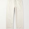 Wide-Leg Embellished Stone-Washed Jeans