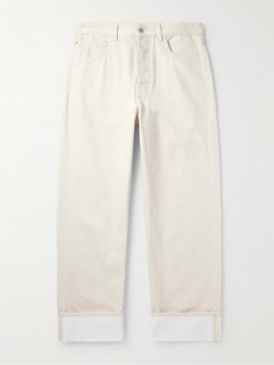 Wide-Leg Embellished Stone-Washed Jeans