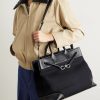 Bristol Embellished Leather-Trimmed Canvas Tote Bag - OU Bristol Embellished Leather-Trimmed Canvas Tote Bag - OU