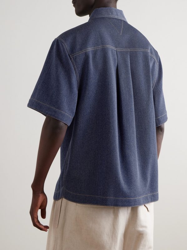 Oversized Wool and Cotton-Blend Drill Shirt - BK Oversized Wool and Cotton-Blend Drill Shirt - BK