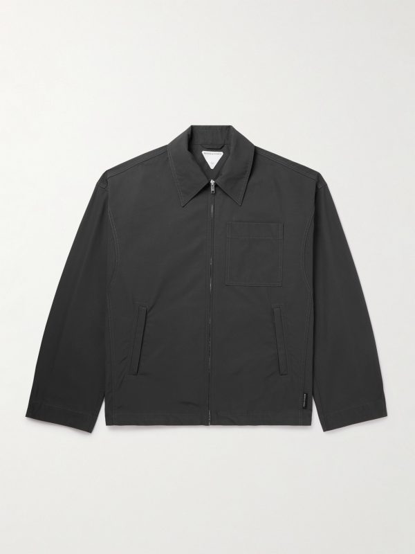 Cotton-Faille Blouson Jacket
