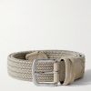 3.5cm Suede-Trimmed Woven Belt 3.5cm Suede-Trimmed Woven Belt