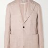 Laurel Unstructured Herringbone Linen Suit Jacket Laurel Unstructured Herringbone Linen Suit Jacket