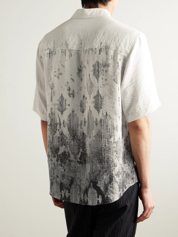 Quinsy 5971 Printed Modal-Blend Shirt - BK Quinsy 5971 Printed Modal-Blend Shirt - BK