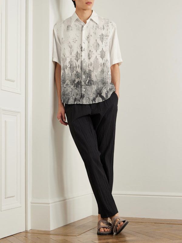 Quinsy 5971 Printed Modal-Blend Shirt - OU Quinsy 5971 Printed Modal-Blend Shirt - OU