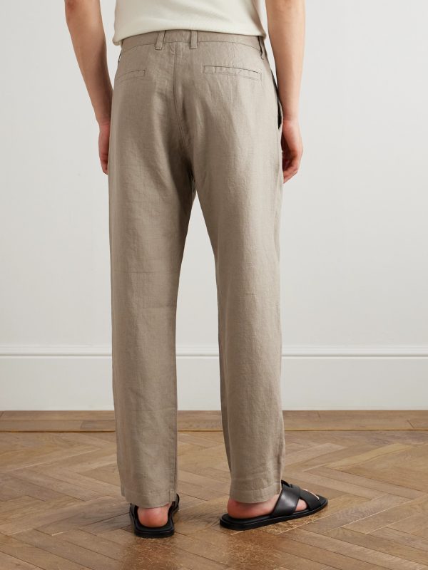 Aden 1454 Straight-Leg Linen Suit Trousers - BK Aden 1454 Straight-Leg Linen Suit Trousers - BK