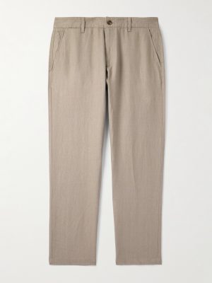 Aden 1454 Straight-Leg Linen Suit Trousers