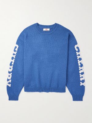 Logo-Intarsia Cotton Sweater Logo-Intarsia Cotton Sweater