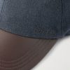 Logo-Embroidered Leather-Trimmed Wool-Blend Baseball Cap - CU Logo-Embroidered Leather-Trimmed Wool-Blend Baseball Cap - CU