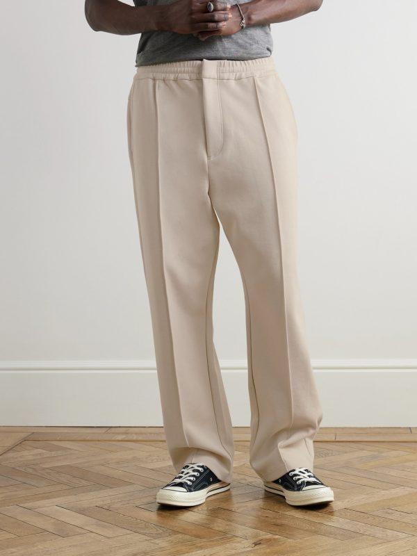 Straight-Leg Cotton-Blend Ponte Sweatpants - FR Straight-Leg Cotton-Blend Ponte Sweatpants - FR