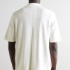 Avery Camp-Collar Honeycomb-Knit Cotton-Blend Terry Shirt - BK Avery Camp-Collar Honeycomb-Knit Cotton-Blend Terry Shirt - BK