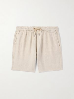 Gregor 1454 Straight-Leg Linen Drawstring Shorts Gregor 1454 Straight-Leg Linen Drawstring Shorts