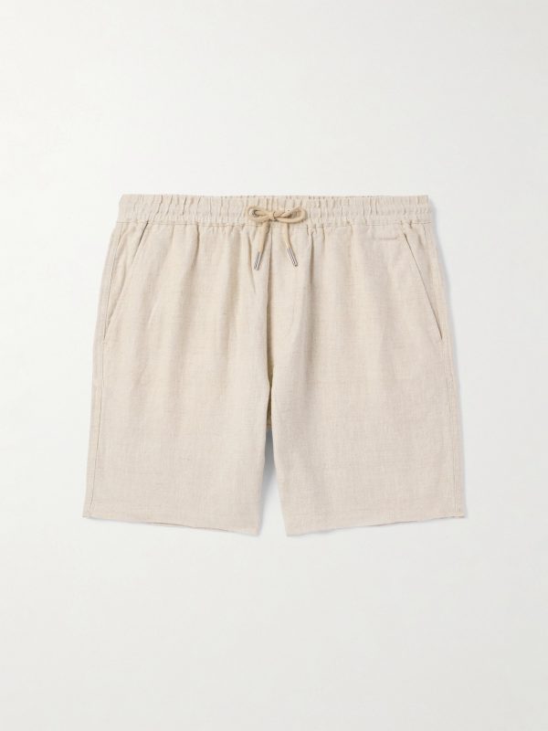 Gregor 1454 Straight-Leg Linen Drawstring Shorts Gregor 1454 Straight-Leg Linen Drawstring Shorts