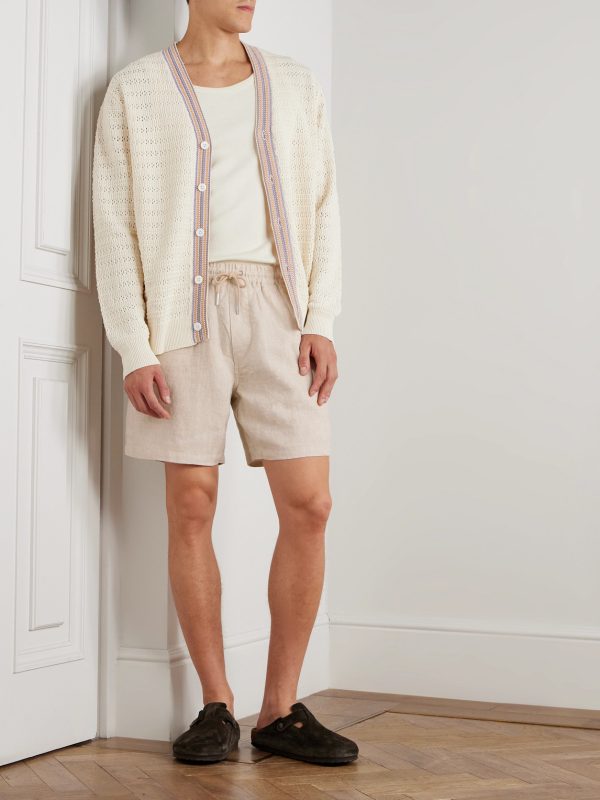 Gregor 1454 Straight-Leg Linen Drawstring Shorts - OU Gregor 1454 Straight-Leg Linen Drawstring Shorts - OU