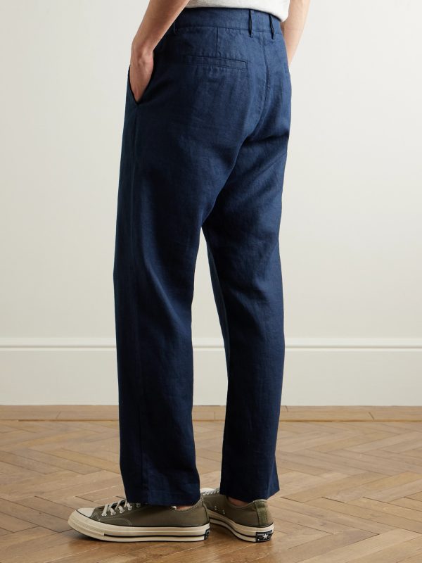 Aden 1454 Straight-Leg Linen Suit Trousers - BK Aden 1454 Straight-Leg Linen Suit Trousers - BK