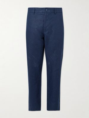Aden 1454 Straight-Leg Linen Suit Trousers