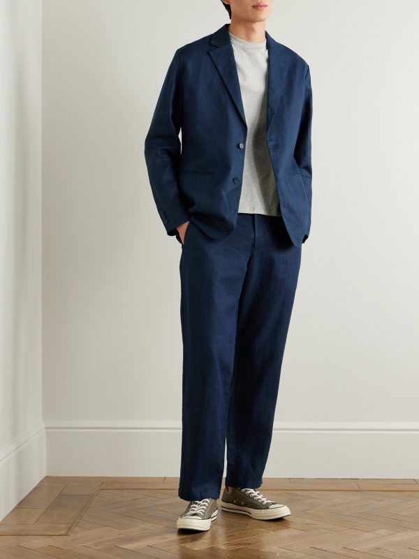 Aden 1454 Straight-Leg Linen Suit Trousers - OU Aden 1454 Straight-Leg Linen Suit Trousers - OU