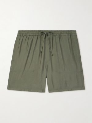 Ryder 5971 Straight-Leg Crinkled TENCEL™ Modal-Blend Drawstring Shorts Ryder 5971 Straight-Leg Crinkled TENCEL™ Modal-Blend Drawstring Shorts
