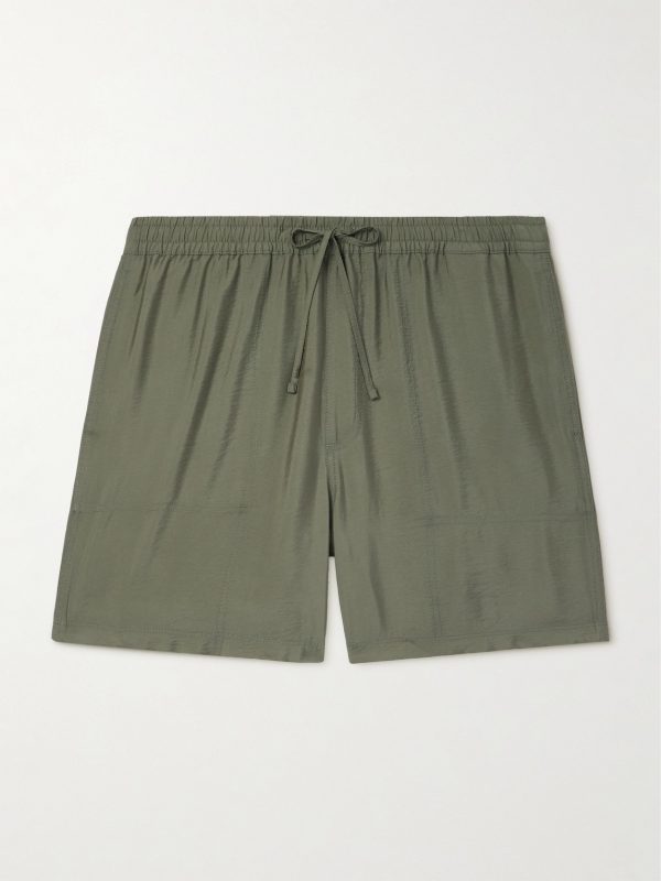 Ryder 5971 Straight-Leg Crinkled TENCEL™ Modal-Blend Drawstring Shorts Ryder 5971 Straight-Leg Crinkled TENCEL™ Modal-Blend Drawstring Shorts