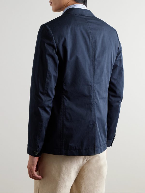 Theobald Slim-Fit Unstructured Cotton Suit Jacket - BK Theobald Slim-Fit Unstructured Cotton Suit Jacket - BK