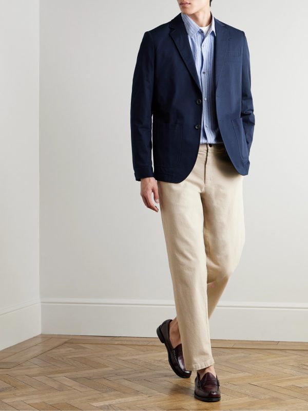 Theobald Slim-Fit Unstructured Cotton Suit Jacket - OU Theobald Slim-Fit Unstructured Cotton Suit Jacket - OU