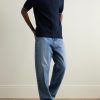 Gustav 6636 Textured-Knit Organic Cotton Zip-Up Polo Shirt - OU Gustav 6636 Textured-Knit Organic Cotton Zip-Up Polo Shirt - OU
