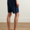 Crown 1454 Straight-Leg Linen Shorts - BK Crown 1454 Straight-Leg Linen Shorts - BK