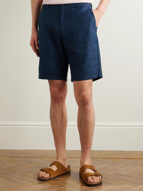 Crown 1454 Straight-Leg Linen Shorts - FR Crown 1454 Straight-Leg Linen Shorts - FR