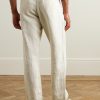 Aden 1454 Straight-Leg Linen Suit Trousers - BK Aden 1454 Straight-Leg Linen Suit Trousers - BK