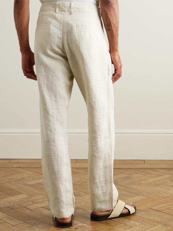 Aden 1454 Straight-Leg Linen Suit Trousers - BK Aden 1454 Straight-Leg Linen Suit Trousers - BK
