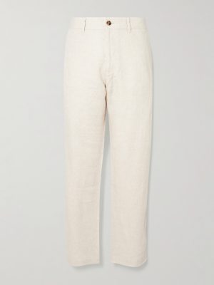 Aden 1454 Straight-Leg Linen Suit Trousers