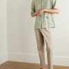 Ben 5026 Camp-Collar Embroidered Lyocell Shirt - OU Ben 5026 Camp-Collar Embroidered Lyocell Shirt - OU