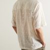 Ben 5026 Camp-Collar Embroidered Lyocell Shirt - BK